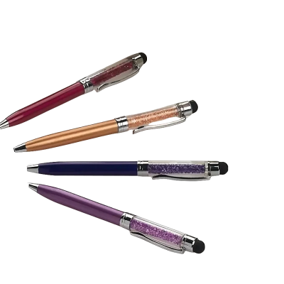 Bolígrafos con cristalitos y puntero táctil